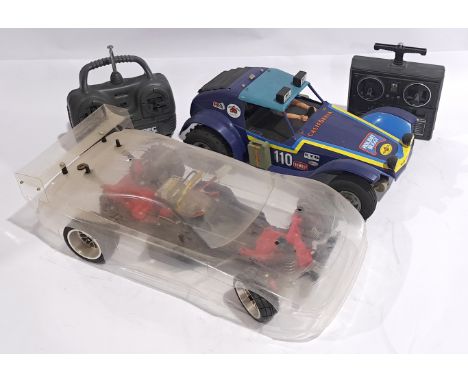 Tamiya Off Road Racer &amp; Racing Car &amp; Controllers 1:10 scale Radio Control Model Kits built/part built, an unboxed pai