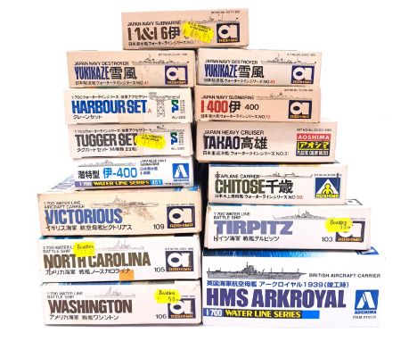 Aoshima (Waterline Series) a boxed group of plastic 1/700th scale Warships and similar which includes 010235 British Aircraft