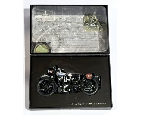 Minichamps Classic Bike Series scale 1:12 Brough Superior SS 100 &ndash; T.E. Lawrence 1932, boxed. Although unchecked for co
