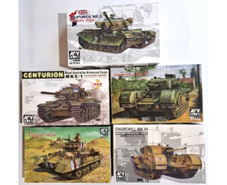 ARV Club, a boxed group of 1:35 scale military Tank model kits to include AF35303 Centurion Tank Mk.3 (Korean War), AF35S52 C