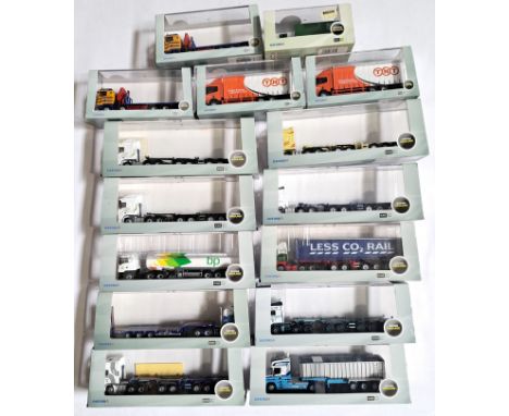 Oxford Diecast, a boxed Commercial group to include SHL01TK Scania Tanker "BP" and others. Conditions although unchecked for 