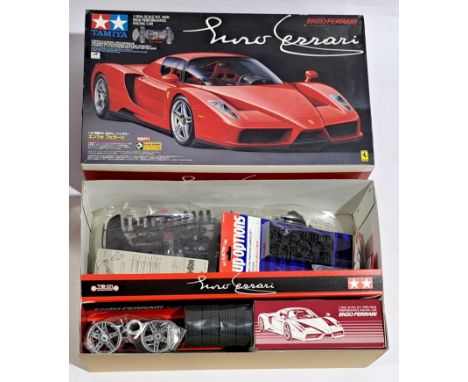 Tamiya Enzo Ferrari&nbsp;Racing Car 1:10 scale Radio Control Model Kit, boxed.&nbsp; Although untested &amp; unchecked for co
