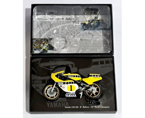 Minichamps Classic Bike Series scale 1:12 Yamaha YZR 500 &ndash; K. Roberts, boxed.&nbsp; Although unchecked for completeness