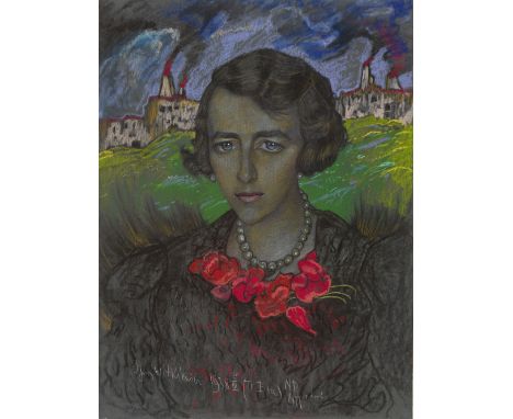 Pastellkreiden auf schwarzem Karton 64,7 x 48,6 cm Unter Glas gerahmt. Unten links weiß signiert, datiert und bezeichnet 'Ign