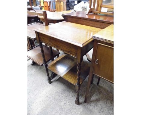 An oak lamp table