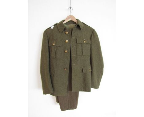 A reproduction First World War British Army other rank's Service Dress tunic and trousers