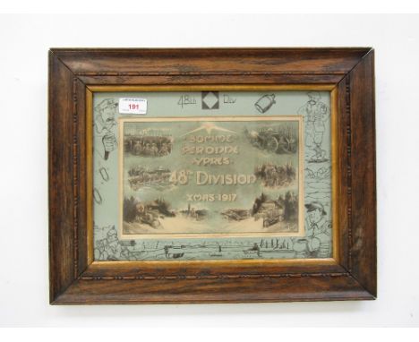 A Framed First World War 48th Division commemorative