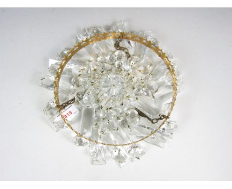 A glass chandelier