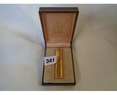 Boxed Dunhill Gold Plated Ladies lighter working condition