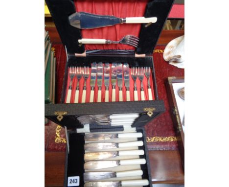 2 Cased Fish Knife and fork sets