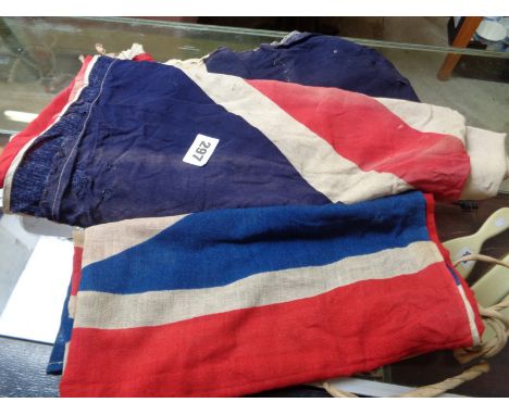 2 Vintage Union Jack Flags