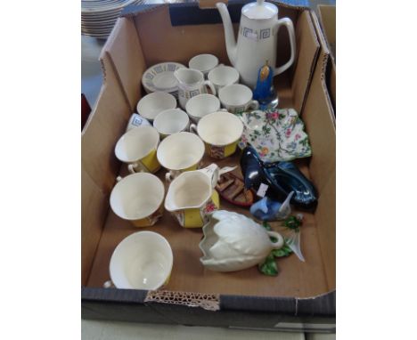 Woods & Sons Alpine ware coffee set, Poole Dolphin and assorted ceramics