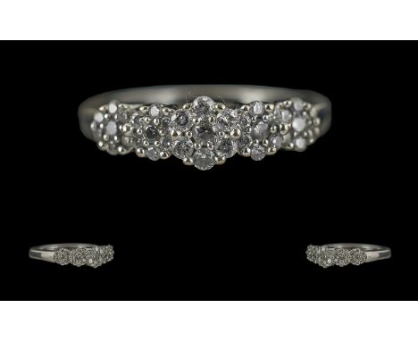 10ct Gold Diamond Cluster Ring, weight 4.65, ring size N.