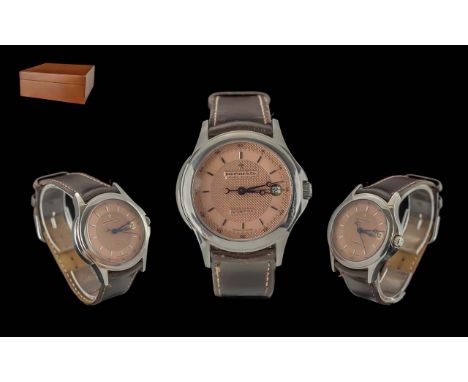 Dreyfuss & Co Handmade Automatic Steel Cased Wrist Watch. Series 1925, Ref No 256. Date of Purchase 27-09-07. Features 25 Jew