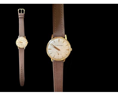 Girard Perregaux - Gents 18ct Gold Cased Mechanical Wrist Watch. c.1960's. Marked 18ct 750 to Interior of Cover, Pearl Colour