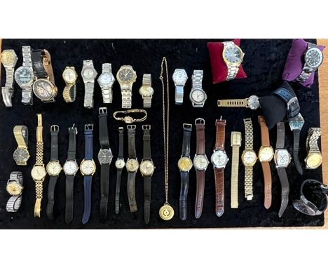 Collection of Ladies & Gentlemen's Wristwatches, leather and bracelet straps, various makes and styles, including Sekonda, He