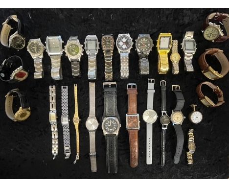 Collection of Ladies & Gentlemen's Wristwatches, bracelet and leather straps, various makes including Breeze, FCUK, Limit, Po