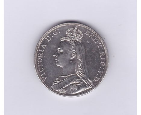 Great Britain-1887-Victoria Jubilee Crown, light hairline in the field, proof like, AUNC S3291