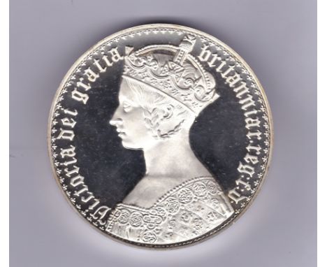 Great Britain - A large 86mm silver proof Gothic crown, 15 oz, with frosted highlights, a retro medallion of the highest qual