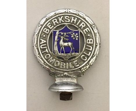 A Berkshire Automobile Club part enamel car badge.