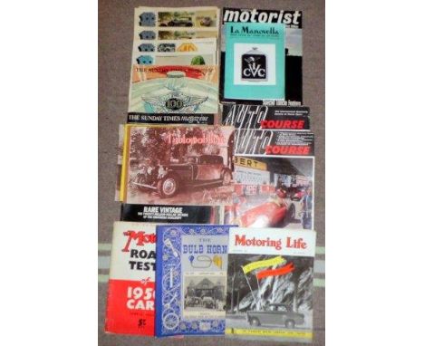 Assorted motoring magazines between 1947 and 1977 to include Review Technique Automobile, Sporting Motorists January 1965 wit