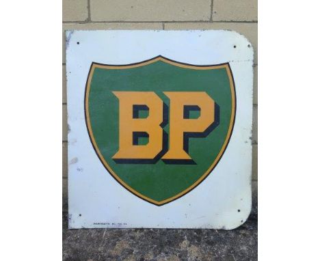 A BP double sided aluminium advertising sign by Signcrafts, 28 x 30".