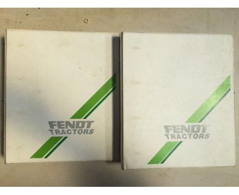 Two folders of Fendt tractor brochures. 