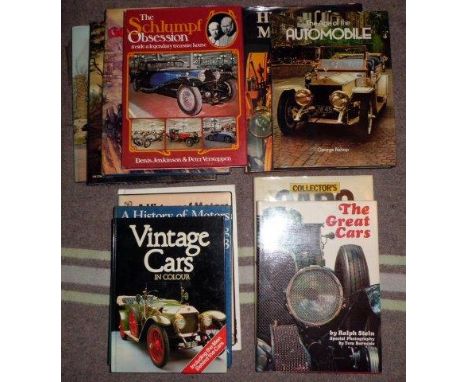 A collection of assorted motoring books to include Vintage Cars in Colour by Phil Drackett 1981, History of Motors and Motori