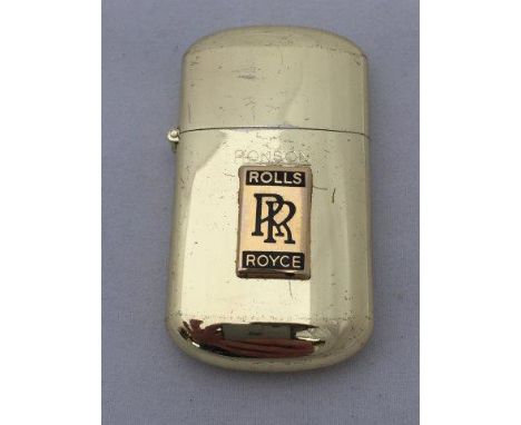 A Ronson cigarette lighter with Rolls-Royce motif applied. 