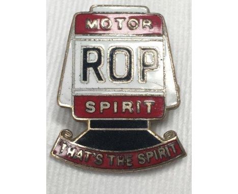 An original ROP Motor Spirit enamel lapel badge 'That's The Spirit'.