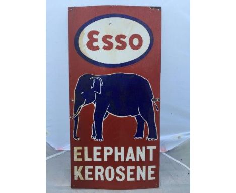 An Esso Elephant Kerosene rectangular pictorial enamel sign, 12 x 24".