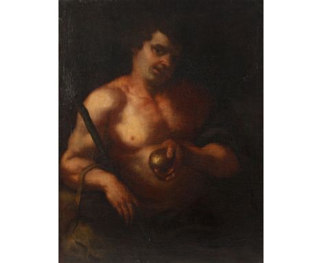 Paris mit dem Apfel der ZwietrachtDarstellung des Paris mit Tasche, Hirtenstab und goldenem Apfel, der auf Anweisung des Gott