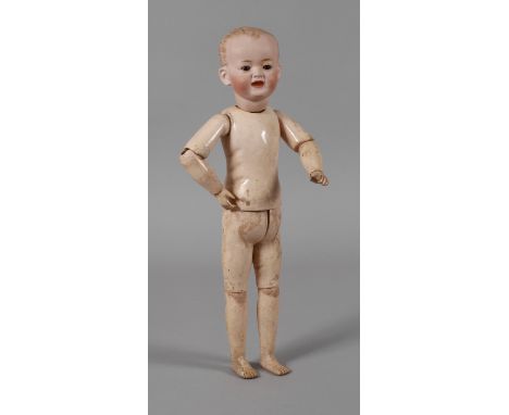 Baehr &amp;amp; Proeschild PorzellankopfpuppeCharakterjunge um 1912, gemarkt 4 Germany K &amp;amp; H 525 (für Kley &amp;amp; 