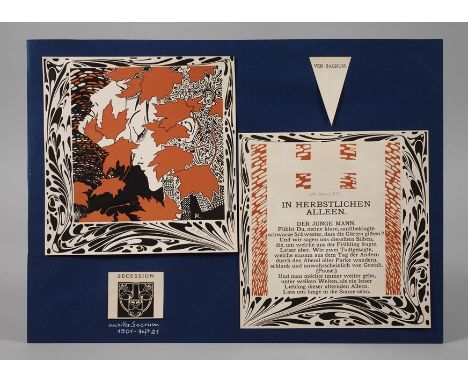 Alfred Roller, Grafiken aus "Ver Sacrum"Entwurf 1901, erschienen in Heft 21, Farblithografie auf Papier, später in Blei bezei