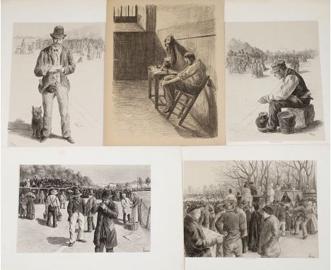 Maximilien Luce, Konvolut Lithographienfünf Blatt mit der Darstellung des großstädtischen Lebens, drei Arbeiten davon mit Ang
