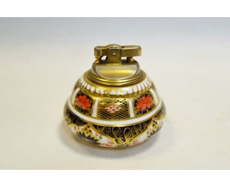 A Royal Crown Derby Imari lobed table lighter, first quality 