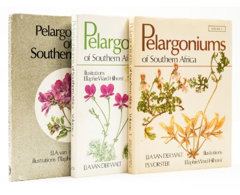 NO RESERVE Botany.- Walt (J.J.A. van der) &amp; P.J.Vorster. Pelargoniums of Southern Africa, 3 vol. [a complete set], first 