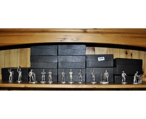 Twelve Royal Hampshire Art Foundry figures.