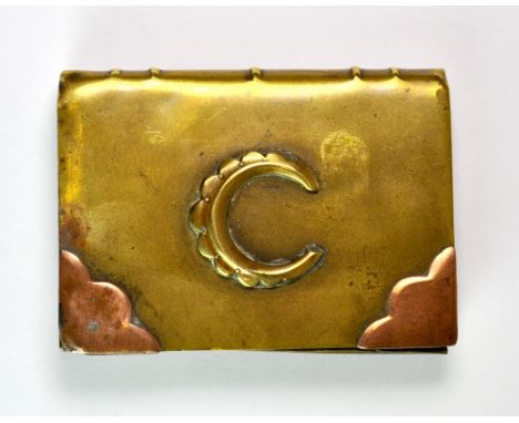 A WWI copper and brass Trench Art lighter.