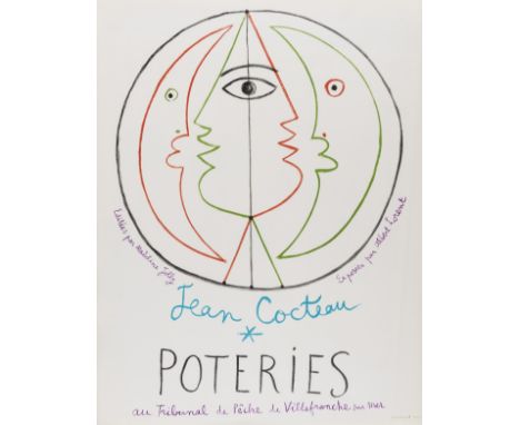 δ Jean Cocteau (1889-1963)PoteriesLithograph printed in colours, 1954, a proof on wove paper before the edition on thin poste