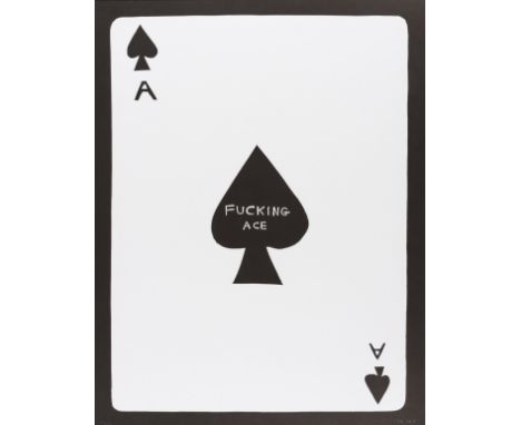 δ David Shrigley (b.1968)Fucking AceLinocut, 2019, signed in pencil, numbered from the edition of 125, on wove paper, the ful