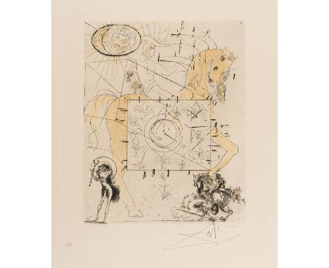 δ Salvador Dali (1904-1989)Cheval Royal (Field 72-1; M&amp;L 429b)Etching with aquatint and extensive hand-colouring in blue 
