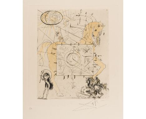 δ Salvador Dali (1904-1989)Cheval Royal (Field 72-1; M&amp;L 429b)Etching with aquatint and extensive hand-colouring in blue 