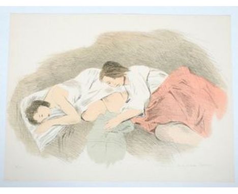 NO RESERVE Raphael Soyer (1889-1987)AdolescentsLithograph printed in colours, 1971, signed and numbered from the edition of 1