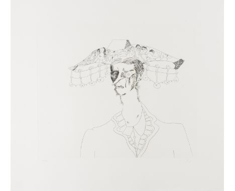 George Condo (b.1957)Untitled (From. More Sketches of Spain for Miles Davis)Etching, 1991, signed in pencil, numbered from th