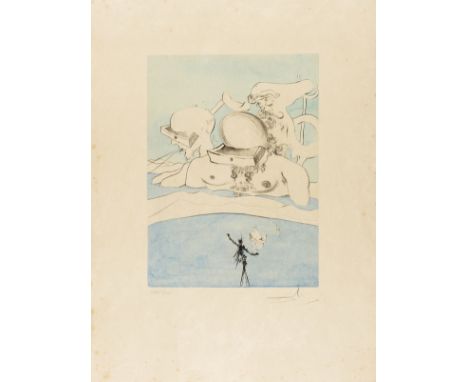 δ Salvador Dali (1904-1989)Flung out like a Fag-end  by the Big-wigs (Field 74-8A; M&amp;L 668d)Etching with extensive handco