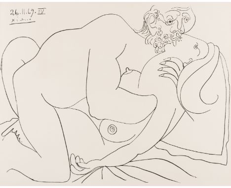 δ Pablo Picasso (1881-1973) (after)Naked CoupleOffset lithograph, 1972, on Arches, printed by Mourlot, Paris, with their stam