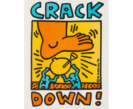 Keith Haring (1958-1990) (after)Crack Down! (Prestel 47)Offset lithograph printed in colours, 1986, from the edition of an un