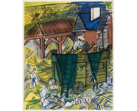 δ Raoul Dufy (1877-1953) after.The Hay HarvestLithograph printed in colours, circa 1955, numbered from the edition of 200, on