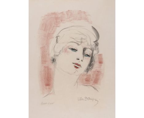 δ Kees Van Dongen (1877-1968)Jeune Femme BlondeLithograph printed in colours, 1927, signed and inscribed 'epreuve d'essai' in